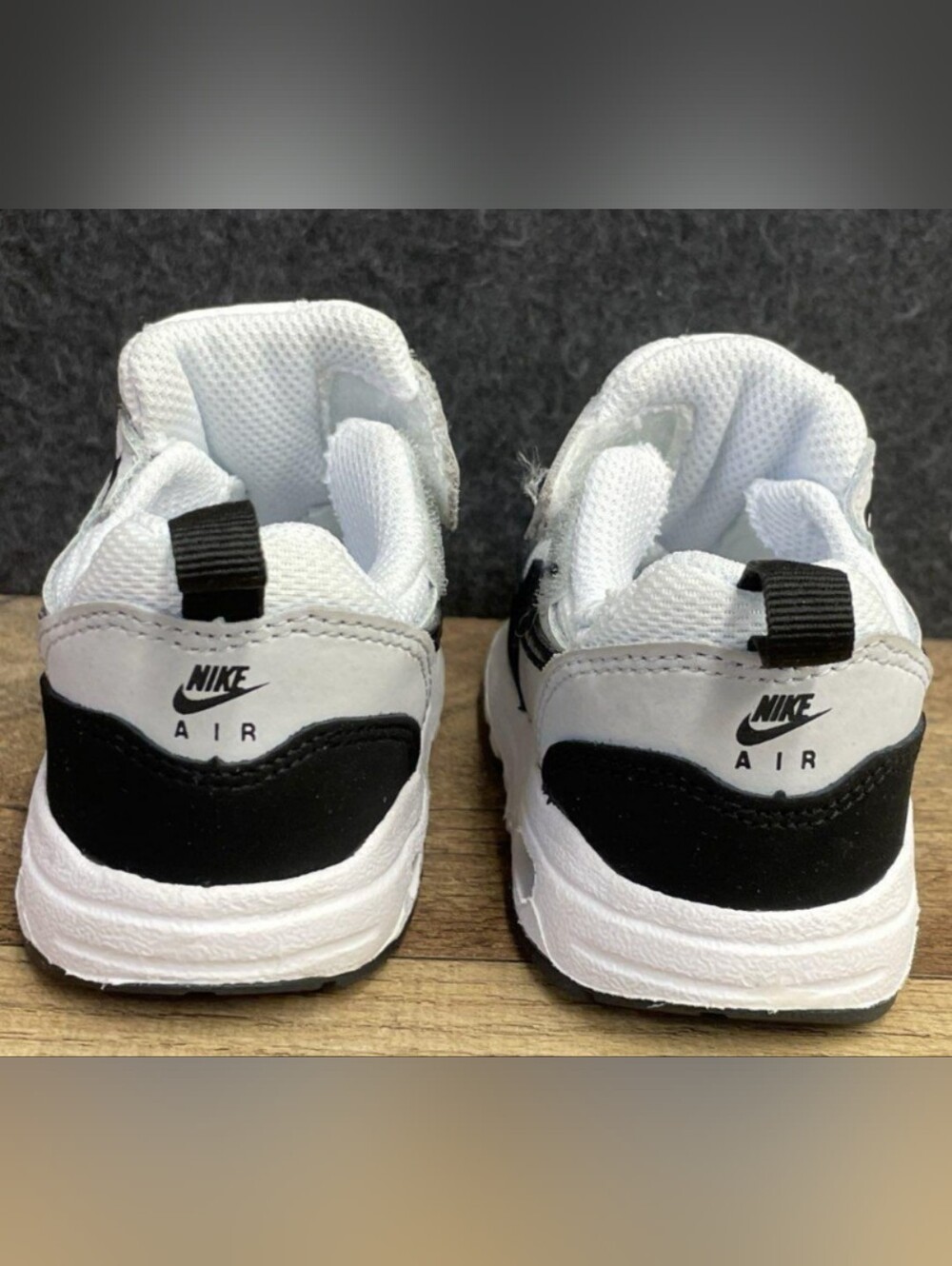 Nike Air Max 1 Easyon (TD) White Black Toddler Sneakers Size 4C NIB $65 - Picture 8 of 12